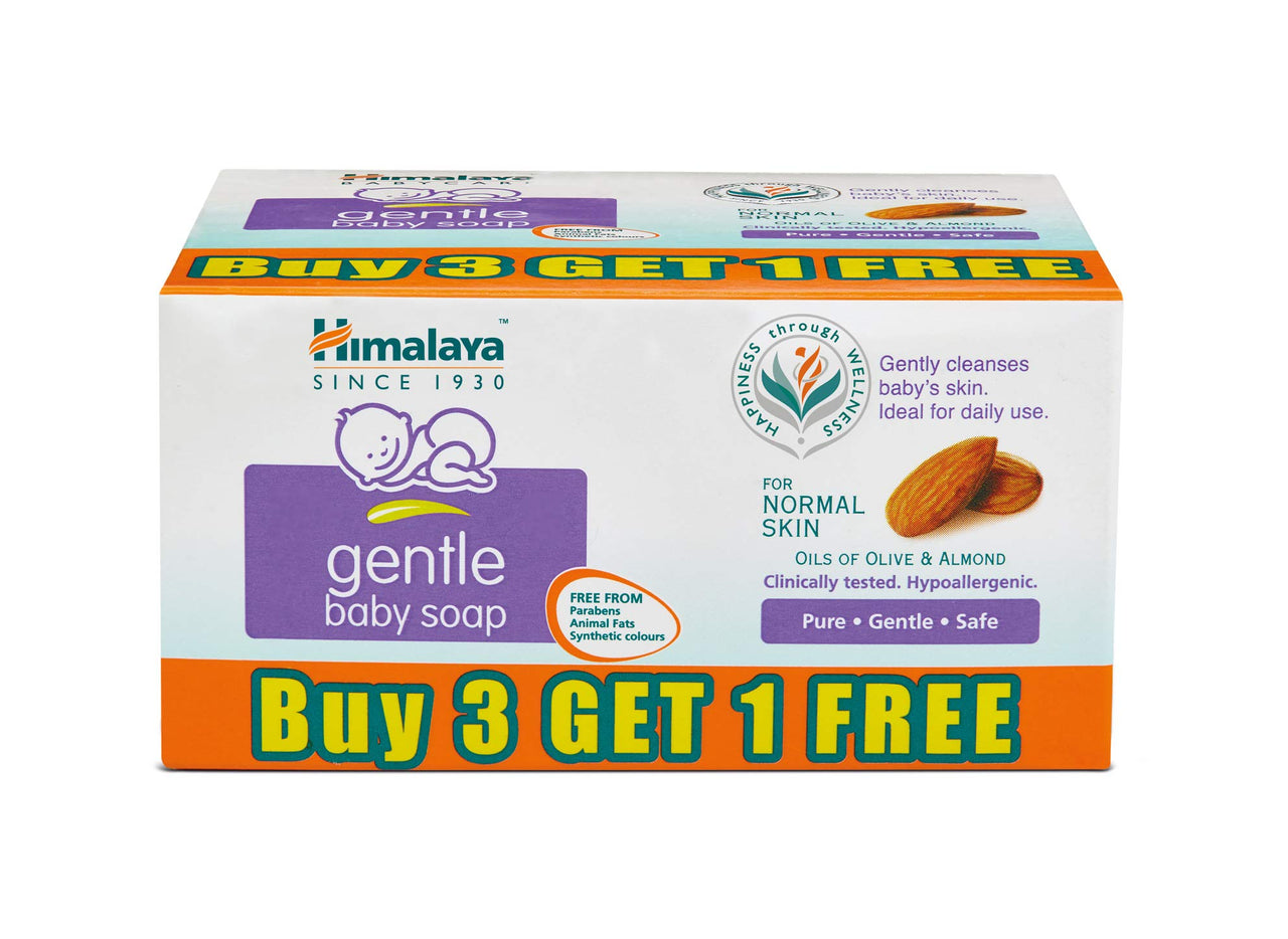 Himalaya Gentle Baby Soap (4N*75g) & Himalaya Herbals Natural Glow Kesar Face Cream, 25gm