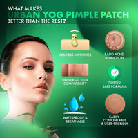 Urban Yog Acne Pimple Patch for Face (72 dots) | Waterproof Patches for Active Acne | Absorbs Pimple Overnight and Reduces Excess Oil | Facial Patches with 100% Hydrocolloid