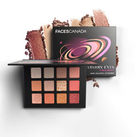 FACES CANADA Starry Eyes Eye Shadow Palette - Twilight 02, 16g | Shimmer & Matte Shades | Long Lasting & Highly Pigmented | Smudge Proof & Sweat Resistance | One Stroke Application | Luxurious Finish