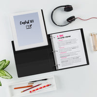 Avery Heavy-Duty Dual Color 3 Ring Binder, 1/2 Inch Slant Rings, White/Black View Binder (17880) .5