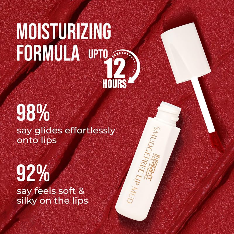Insight Cosmetics Smudge Free Lip Mud|Ultra Matte Flawless Texture |smudge Proof |Water Proof |Long Lasting |Non Transferable |One Strock Application |Light Weight Formula (Cloudy, 3.5 gm)