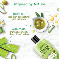 Pears Naturale Detoxifying Aloe Vera Body Wash 250 ml, 100% Natural Ingredients, Liquid Shower Gel with Olive Oil for Glowing Skin - Paraben Free (Pack of 2)