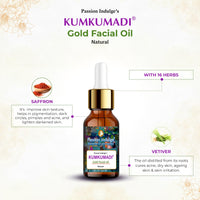Passion Indulge Kumkumadi Natural Handmade Bath Bar & Kumkumadi Facial Oil For Skin Glow, Shine & Brightness with Saffron, Vetiver Oil and 16 Herbs