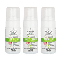 Ayouthveda Deep Clean Foaming Wash |Reduces Pigmentation, Combats Dark Spots| Refreshing Blend of Indian Madder, Garcinia & Pomegranate | Everyday Face Wash for Men & Women (Pack of 3;100ml each)