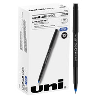 Uniball Onyx Rollerball Stick Pen 12 Pack, 0.7mm Fine Blue Pens, Gel Ink Pens | Office Supplies, Pens, Ballpoint Pen, Colored Pens, Gel Pens, Fine Point, Smooth Writing Pens
