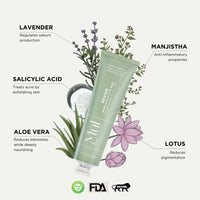 Mul Secrets 50 ml Revive Acne Facemask & Scrub - Acne Reduction, Scar & Dark Spot Lightening, Sebum & Oil Control - 2% Salicylic Acid, Manjistha & Aloe Vera - 15+ Uses