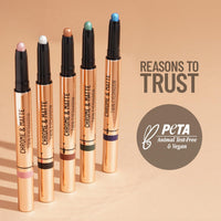 Swiss Beauty Chrome & Matte Twin Eyeshadow Stick | Mix of Matte and Shimmer | Easy to blend, non creasing eyeshadow | 24 Hour Stay | Shade- Night Skies, 2g