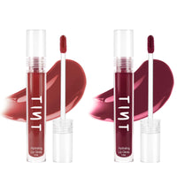 Tint Cosmetics 10ml Set of 2 Lipgloss, Red & Deep Wine, Non Sticky, Hydrating, Light Weight, Long Lasting, High Shine & Soft Natural Liquid Lip Gloss For Girl & Women (Honey & Vino)