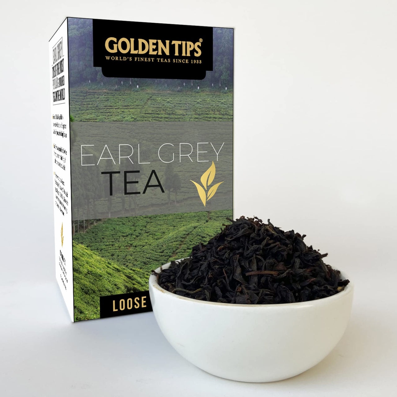 Golden Tips Earl Grey Loose Leaf Black Tea,Full-Leaf Blend Infused with Pure Bergamot, Refreshing & Citrusy Flavor, Classic English Tea, Aromatic & Rich Taste (100 Gram 50 cups)