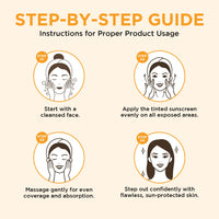 Orgatre Vitamin C Bright Face Sunscreen SPF 50 PA++++ Tinted for Oily & Dry Skin | Lightweight, No White Cast | With Niacinamide & Hyaluronic Acid | UVA/UVB Defense | Water Resistant, Non-Greasy | 100gm