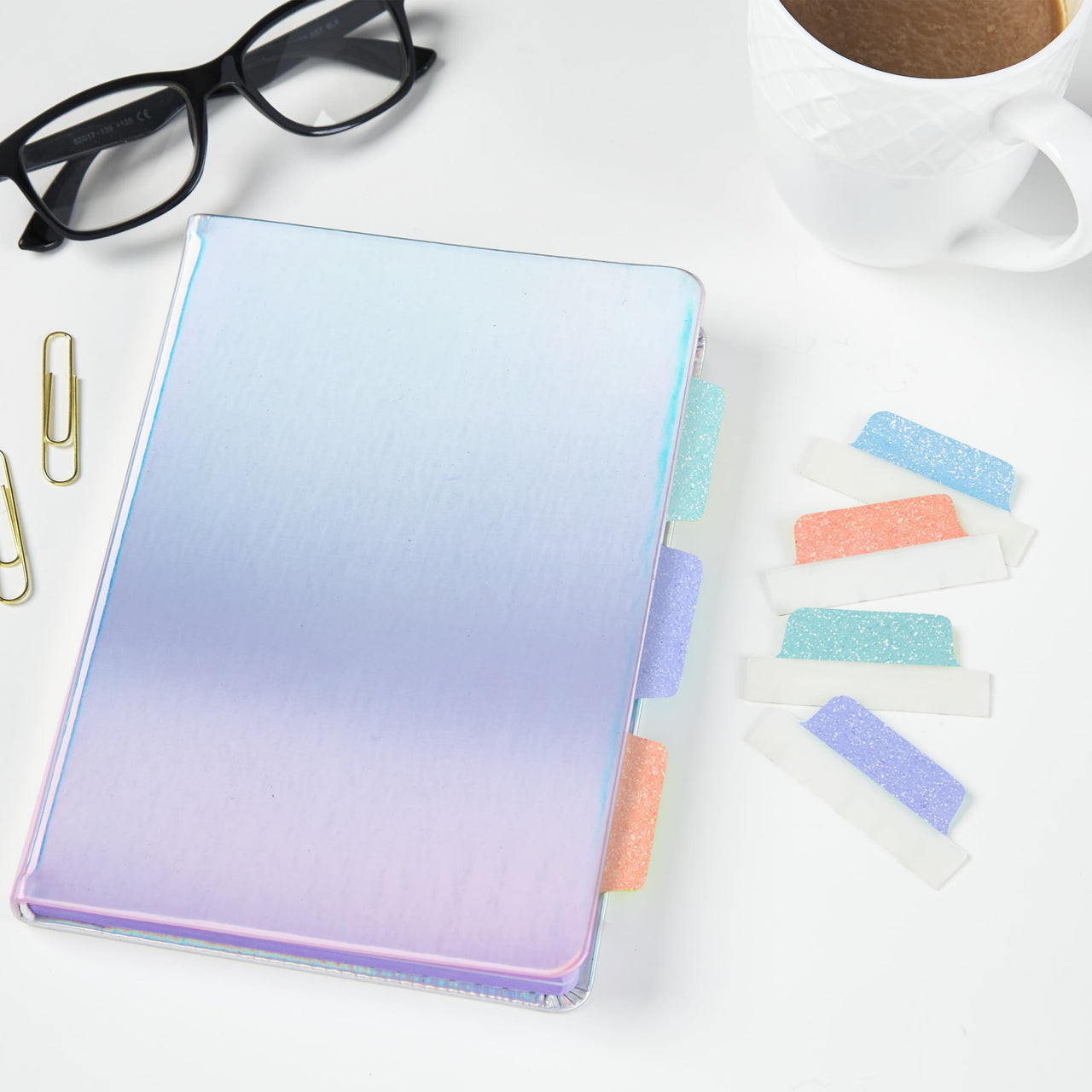 Avery Margin Ultra Tabs, 2.5" x 1", Pastel Sparkle Shimmer Designs, 16 Repositionable Page Tabs (74150) 16 tabs