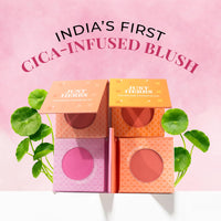 Just Herbs Nourishing Powder Blush Infused with Beetroot & Gotukola Highly Pigmented, Buildable Suitable for All Skin Tones - 3.5 g (Hibiscus Crush)