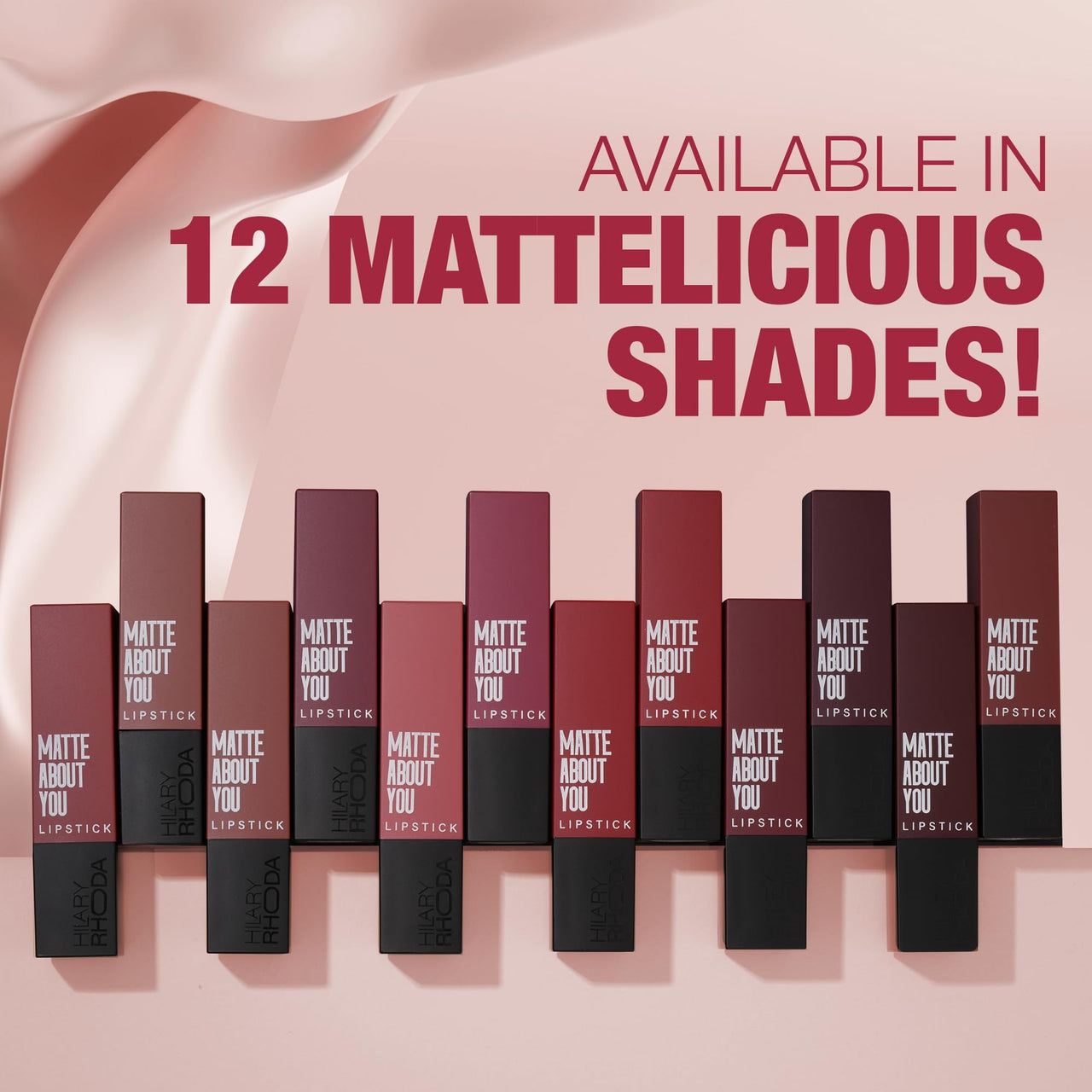 Hilary Rhoda Matte About You Lipstick | Long Lasting & Highly Pigmented Lipstick | Glides Smoothly | Matte Finish | One Stroke Application | Cruelty-Free & Vegan - 3g (Latte Love - Shade 01)