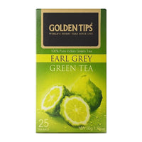 Golden Tips 100% Pure Indian Earl Grey Bergamot Flavoured Green Tea Bags Box (50gm- 25 Tea bags)