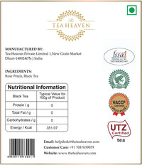 The Tea Heaven | Tea Gift - Rose Black Tea- Good for skin-100% Natural Ingredients- 50 Grams