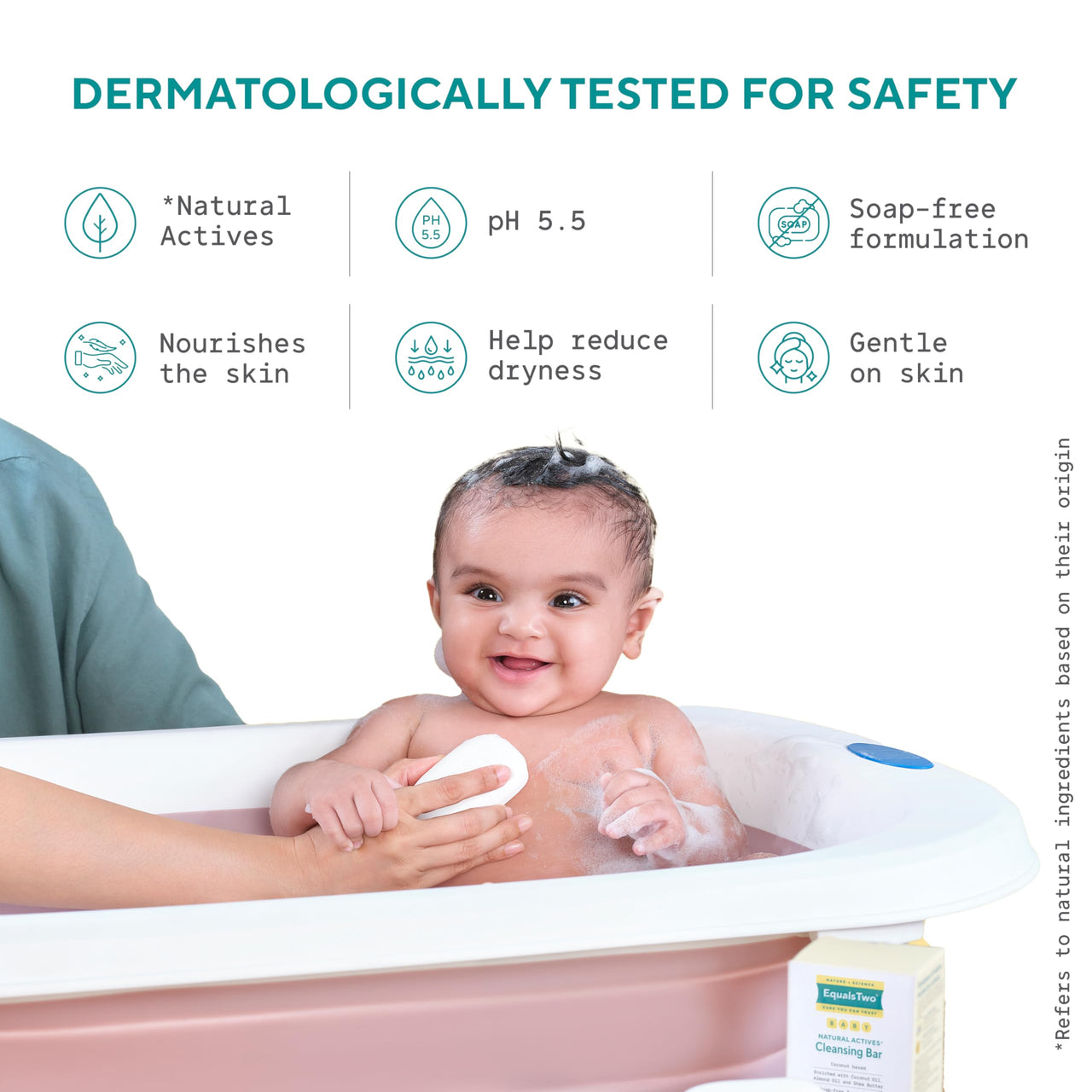 EQUALSTWO Baby Care Combo of Cleansing Bar (75 g x 2) + Baby Moisturizer (200ml) + Diaper Rash Oinment (50gm), All Skin Types, Hypoallergenic & Dermatologically Tested, Pack 3
