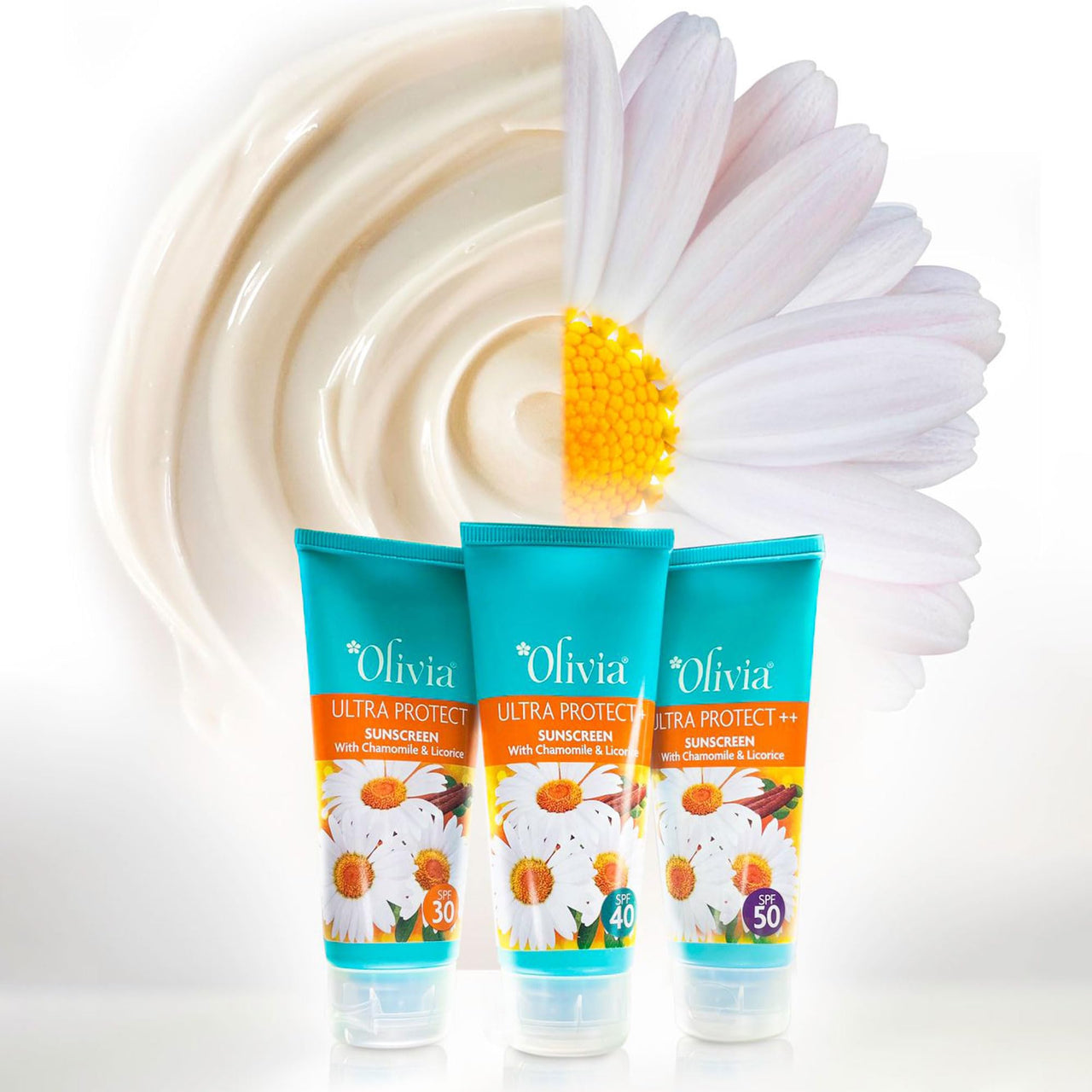Olivia Sunscreen SPF 50 with UVA, UVB Protection | Sun Screen for Oily & Combination Skin | No White Cast | Ultra Protect++ Sunscreen Lotion for Even-Toned Glowing Skin | For Men & Women | 100g