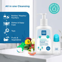 Mee Mee Baby Liquid Cleanser 500ml, Anti-Bacterial Kills 99.9% Germs | Cleanser for Bottles, Nipples, Accessories, Toys, Fruits & Vegetables | No Alcohol, One Drop Cleaning, Dermatologically Tested