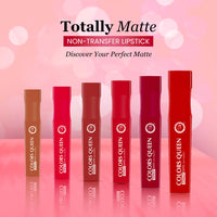 Colors Queen Totally Matte Liquid Lipstick | Intense Color Payoff, Lightweight & Comfortable, One Swipe Application | Long Lasting, Non Transfer Liquid Lipstick for Women (20 - Pool Party, 7.5g)