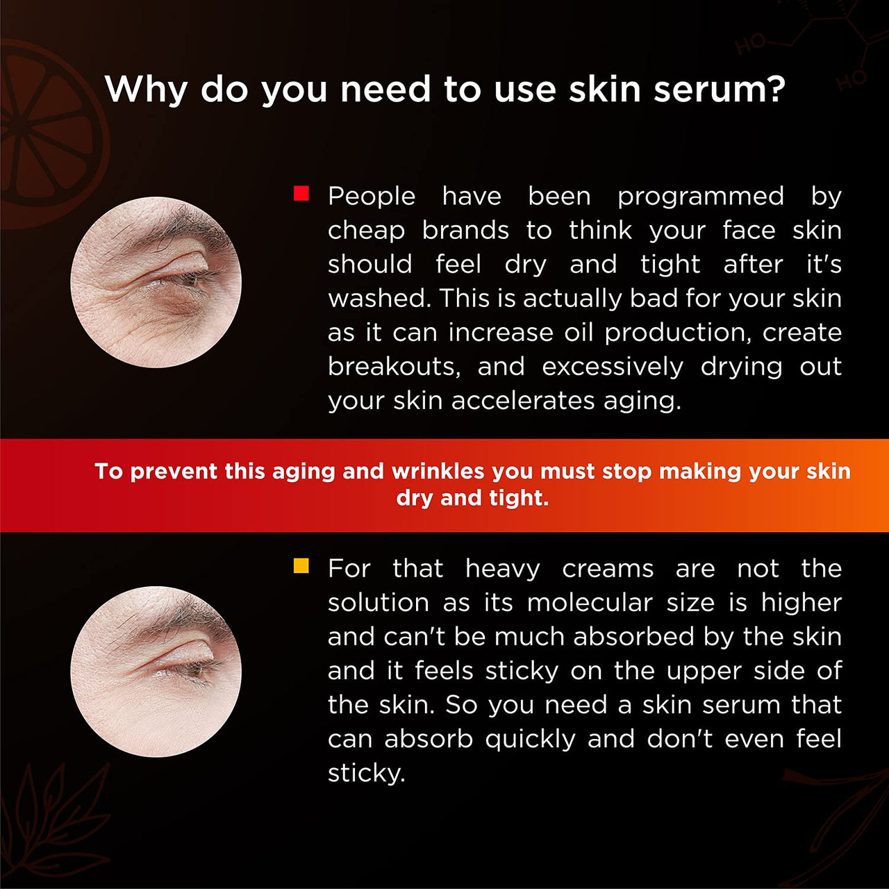 Men Deserve Vitamin C Skin Serum enriched with Saffron Extract for Whitening, Anti-Aging and Resurfacing the skin. 50ml