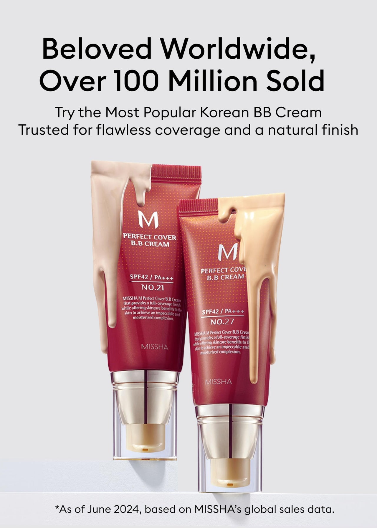 Missha M Perfect Cover BB Cream SPF42 PA+++ - | Matte Finish | All Skin Types I No 21. Light Beige) I 50ml