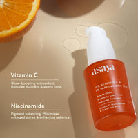 Asaya 10% Vitamin C Face Serum for Brightening & Glowing Skin | With 5% Niacinamide & Hyaluronic Acid | Dark Spot Correcting & Barrier Support | For Skin Radiance | Non Irritating & Non Sticky | Brightening Serum for Dull Skin | Reduces Dark Spots | Treat