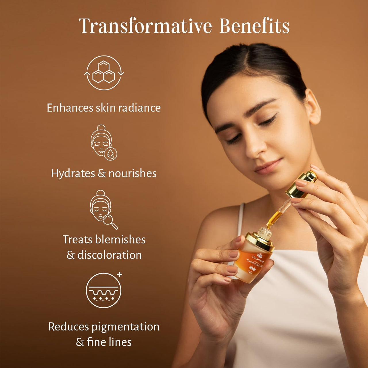 Shankara Ayurvedic Kumkumadi Oil (Tailam) with Saffron & Red Sandalwood | Elixir for Glowing Skin with Pure Essential Oils | Natural Radiance & Youthful Complexion | All Skin Types | 30ml