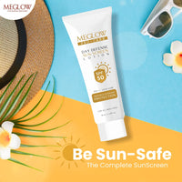 Meglow Pro-Care SPF 50 PA+++ Sunscreen Lotion for Face & Body (50ml) – Broad Spectrum UVA/UVB Protection & Blue Light Defense, Intense Hydration for All Skin Types
