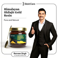 Bold Care 100% Pure Himalayan Shilajit 24K Gold Resin (20gms) with 80+ Effective Minerals and 75% Fulvic Acid | Helps with stamina, metabolism & muscle recovery | Original Shilajeet
