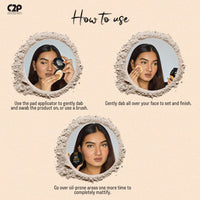 C2P Pro Ultra HD Microfinishing Pressed Powder for Face Makeup 13g | Translucent Matte Powder for All Skin Tones | Sets Makeup Controls Oil & Blurs Pores | Lightweight & Non-Drying Formula
