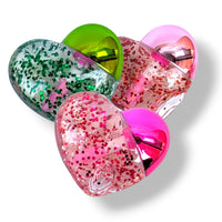 Huda Girl Beauty Hydrating Cute Sequin Heart Shape Lipgloss Oil Color Change Moisturizing Kids Girls LipOil Moisturizing Lips Care For Tint Dry And Chapped Lips - Set Of 4
