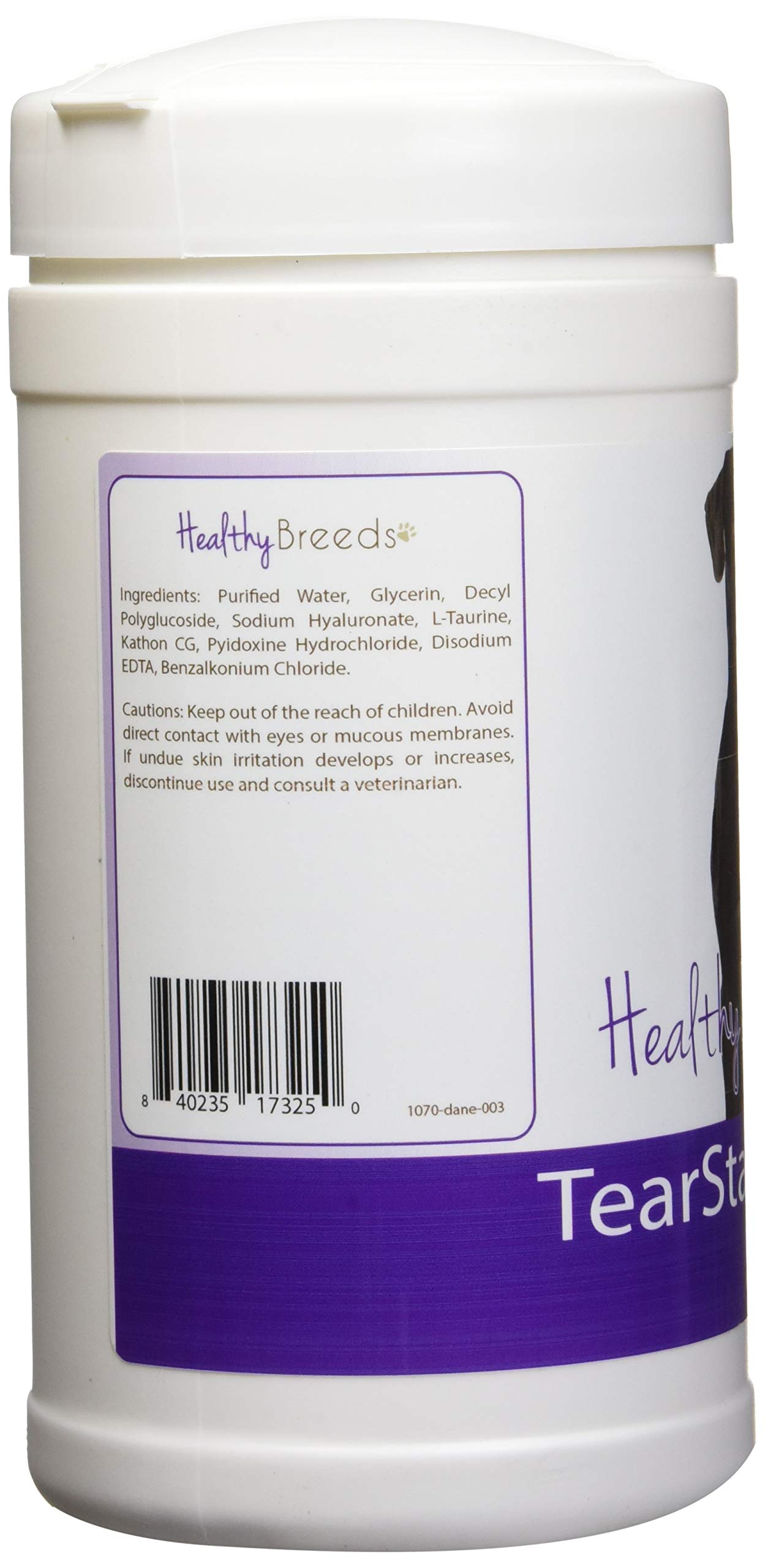 Healthy Breeds Great Dane Tear Stain Wipes 70 Count Great Dane, Blue