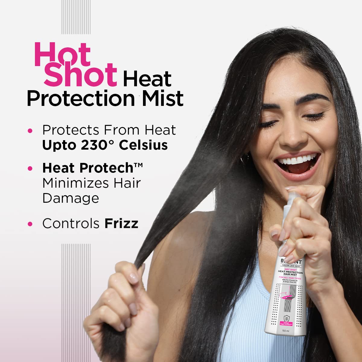 BBlunt Hot Shot Heat Protection Mist 150ml | Natural Black 5 Minute Shampoo Hair Colour 20ml X 5