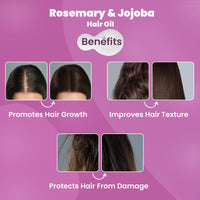 WildOak Advanced Rosemary Jojoba Hair Oil for Hair Growth & Scalp Nourishment | Anti-Hair Fall, Dandruff Control & Deep Hydration | Strengthens Roots, Boosts Shine & Thickness | For Men & Women | 50ml