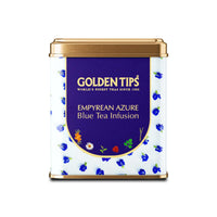 Golden Tips Empyrean Azure, Herbal Blue Tea Infusion with Pea Butterfly, Chamomile, Lemongrass, Moringa & Rose, Delicate Floral Notes & Refreshing Taste (100gm -50 cups)