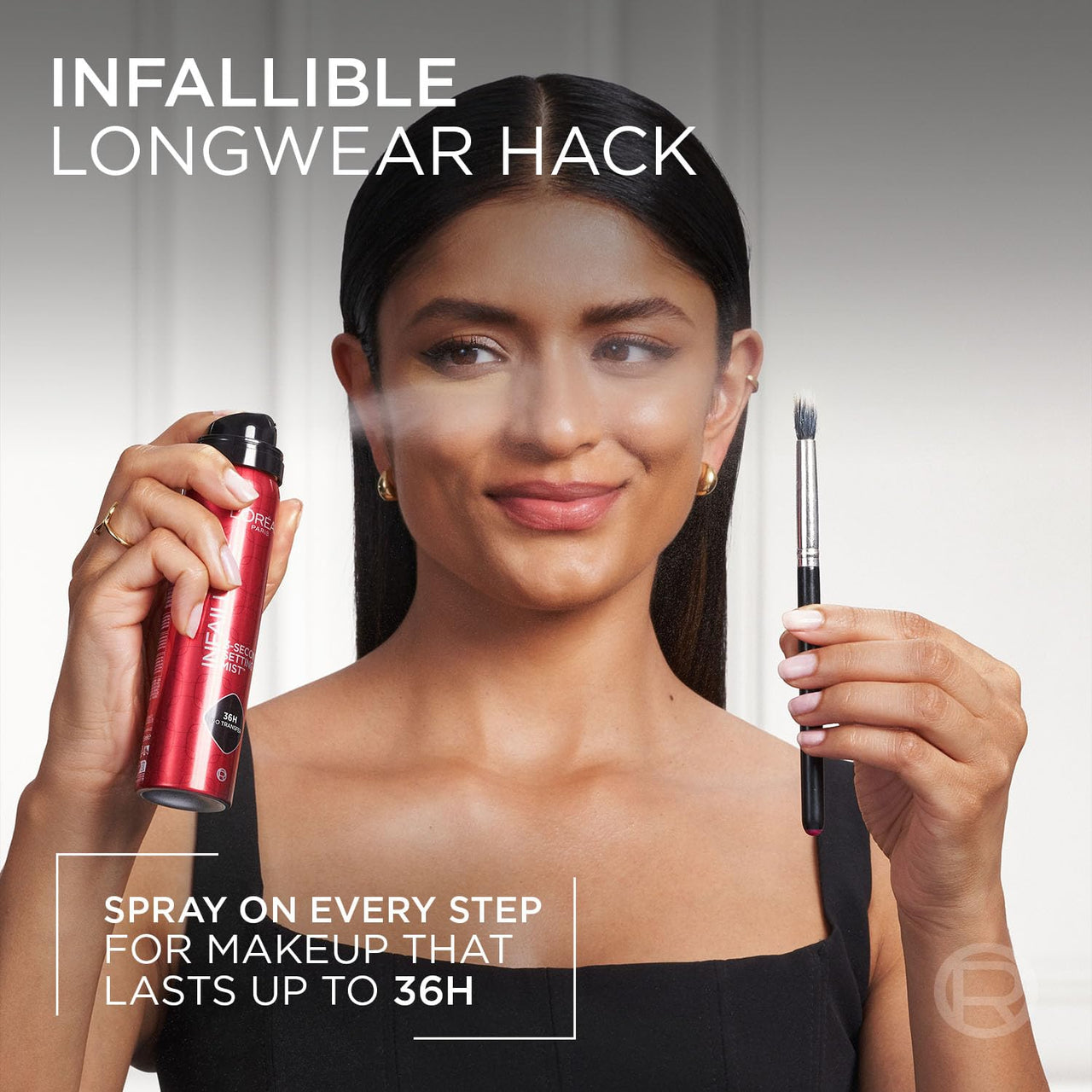 L'Oreal Paris Infaillible 3-Second Setting Mist, Transfer-proof & Waterproof Setting Spray, Quick drying, 75ml