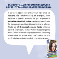 INDUS VALLEY Hypo Allergic Aqua Colour 100% Botanical Hair Colour Medium Brown-(30ml + 200g)