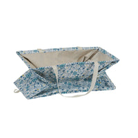 Household Essentials 2244 Krush Canvas Utility Tote | Reusable Grocery Shopping Laundry Carry Bag | White With Floral Design, 22
