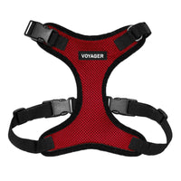 Voyager Step-in Lock Pet Harness - All Weather Mesh, Adjustable Step in Harness for Cats and Dogs by Best Pet Supplies - Red/Black Trim, XS Harness (Red/Black Trim) XS (Chest: 13 - 16