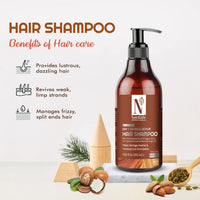 NutriGlow Advanced Organics Bio Dry and Damage Repair Shampoo With Almond Oil For Daily Use, Enhance Hair Volume,Repair Damage Hair, 300 ml