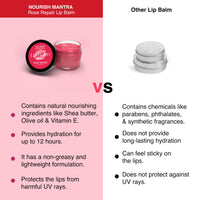 Nourish Mantra Rose Repair Lip Balm with SPF/Made with Rose Extracts, Olive oil, Shea Butter, Vitamin E and Avocado Oil/For Dry, Chapped and Dark Lips/ 12gms