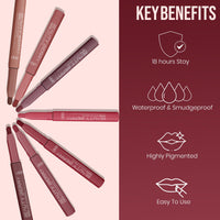 Beauty Berry Poppins Matte Lip Crayon Lipstick for Women | Long Lasting Non Transfer Retractable Lip Crayon | Smudge Proof & Waterproof Lipstick Enriched with Jojoba Oil & Vitamin E (03 - Gossip, 3g)