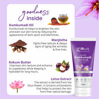Globus Naturals Kumkumadi Skin Lightening Face Care Combo, Set of 2, Face Cream & Face Serum