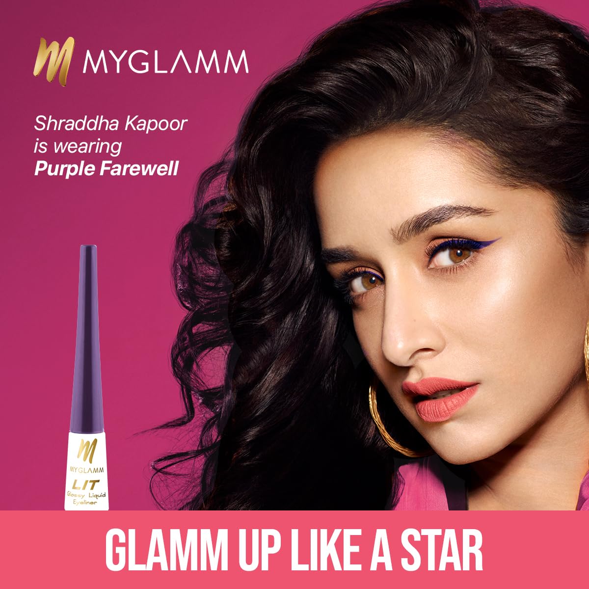 MyGlamm LIT Glossy Liquid Eyeliner-Blue Birthday-3.5ml