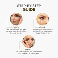 Oshea Colors Mesmeric Waterproof & Smudgeproof Matte Eye Defining Kajal | Intense Pigmentation, 12 Hrs Long Lasting with Quick Drying Formula (Black)