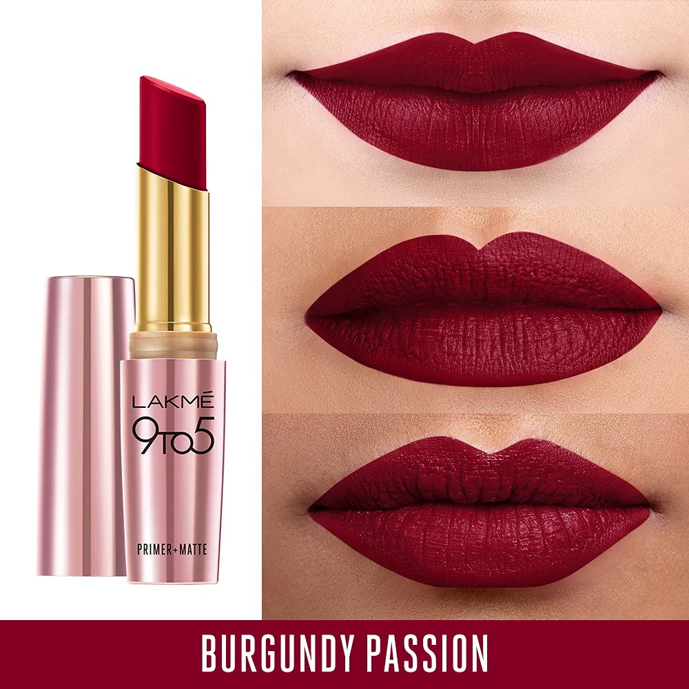 Lakmé Lipstick Burgundy Passion (Matte) & Lakmé Lip Color Deep Wine (Matte)