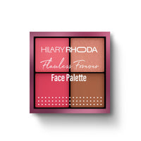 Hilary Rhoda Flawless Forever Face Palette | Highlighter, Contour & 2 Blushes | All-in-one Face Makeup Kit | Highly Pigmented & Long Lasting Face Palette | 11.2g (Medium- Shade 02)
