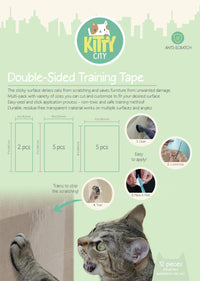 Kitty City XL Wide Corrugate Cat Scratchers 3 Pieces, Cat Scratching, Cat Scratch Pad, Door Clips, Furniture Protectors from Cat Scratching 12-Pack Double Sided Tape Protector