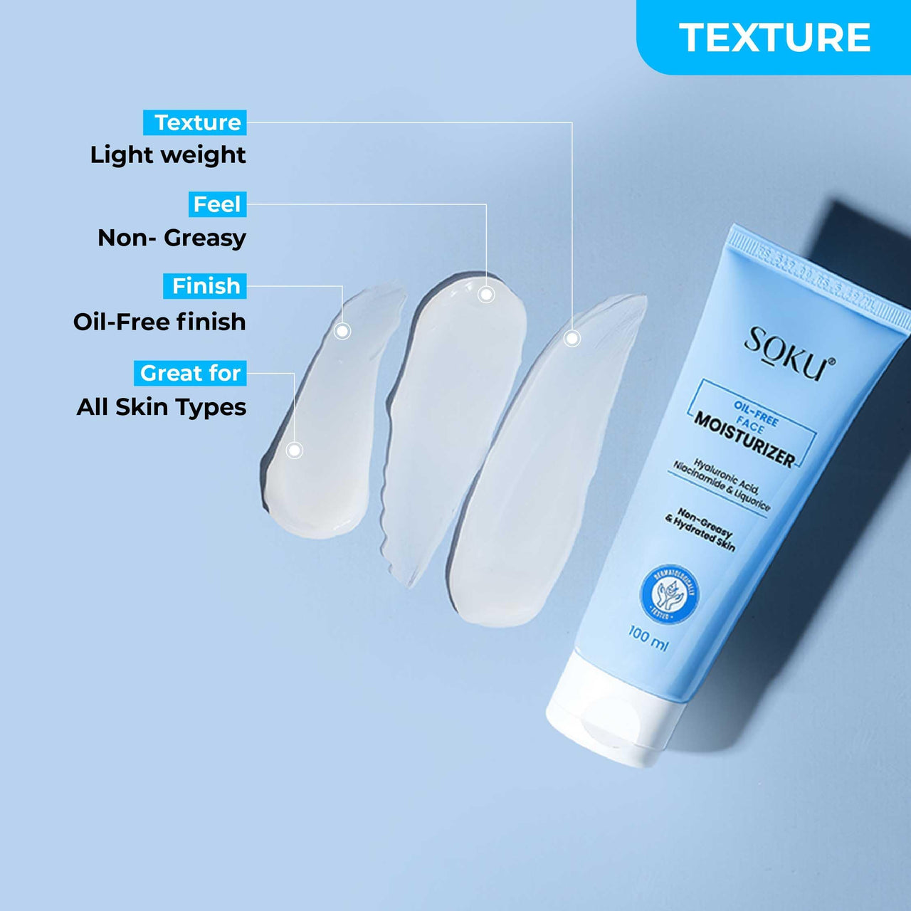 SOKU Daily Hydration & Sun Protection Combo | SPF 50 Sunscreen & Oil-Free Moisturizer | UVA/UVB & Blue Light Protection | With Hyaluronic Acid, Niacinamide & Guava Extract | For All Skin Types