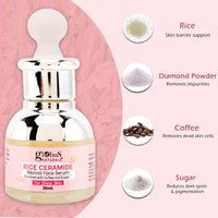 Globus Naturals Rice Ceramide Revival Face Serum, Enriched with Coffee & Walnut, For Glass Skin, 30 ml